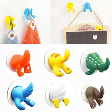 Load image into Gallery viewer, Lovely Cartoon Animal Tail Shape Sucker Kitchen Bathroom Wall Hook Strong Vacuum Suction Cup Hot
