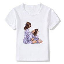 Load image into Gallery viewer, ZZSYKD Summer Super Mom Baby Girl Tshirt Vogue Boys T Shirts Mother And Baby Love Life Lovely Printing Kawaii Kids T Shirt Cozy
