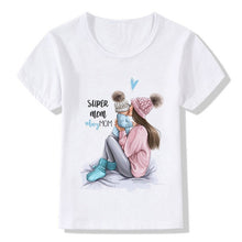 Load image into Gallery viewer, ZZSYKD Summer Super Mom Baby Girl Tshirt Vogue Boys T Shirts Mother And Baby Love Life Lovely Printing Kawaii Kids T Shirt Cozy
