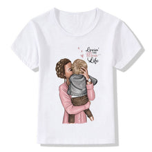 Load image into Gallery viewer, ZZSYKD Summer Super Mom Baby Girl Tshirt Vogue Boys T Shirts Mother And Baby Love Life Lovely Printing Kawaii Kids T Shirt Cozy
