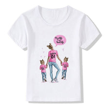 Load image into Gallery viewer, ZZSYKD Summer Super Mom Baby Girl Tshirt Vogue Boys T Shirts Mother And Baby Love Life Lovely Printing Kawaii Kids T Shirt Cozy
