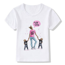 Load image into Gallery viewer, ZZSYKD Summer Super Mom Baby Girl Tshirt Vogue Boys T Shirts Mother And Baby Love Life Lovely Printing Kawaii Kids T Shirt Cozy
