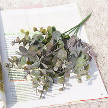 Load image into Gallery viewer, YO CHO Artificial Plant Eucalyptus Leaves Plastic Green Plants Fake Eucalyptus Leaves DIY Home Wedding Forest Style Decorations
