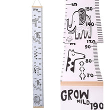 Load image into Gallery viewer, Cartoon Baby Kids Growth Chart Record Wood Frame Fabric Height Measurement Ruler for Boys &amp; Girls Child&#39;s Room Wall Decoration
