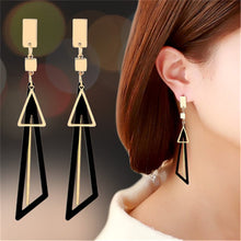 Load image into Gallery viewer, 2020 Korean Long Statement Geometric Triangle Tassel Dangle Drop Earrings For Women Earrings Fashion Jewelry Oorbellen Brincos
