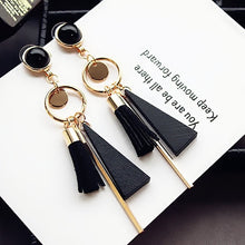 Load image into Gallery viewer, 2020 Korean Long Statement Geometric Triangle Tassel Dangle Drop Earrings For Women Earrings Fashion Jewelry Oorbellen Brincos
