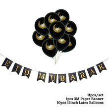 Load image into Gallery viewer, Gold Ramadan Kareem Decoration Eid Mubarak Banner and Balloons Eid Ramadan Party Favor Eid al-fitr Ramadan Mubarak Decor
