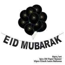 Load image into Gallery viewer, Gold Ramadan Kareem Decoration Eid Mubarak Banner and Balloons Eid Ramadan Party Favor Eid al-fitr Ramadan Mubarak Decor
