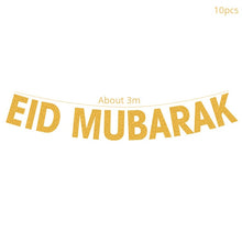 Load image into Gallery viewer, Gold Ramadan Kareem Decoration Eid Mubarak Banner and Balloons Eid Ramadan Party Favor Eid al-fitr Ramadan Mubarak Decor
