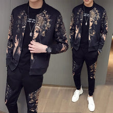 Load image into Gallery viewer, 2020 New Jacket + Pants Men Tracksuit Moda Hombre Fashion Printing Men&#39;s Set Spring Men&#39;s Sports Suit 2 Piece Sets Plus Size 5XL
