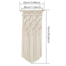 Load image into Gallery viewer, Macrame Boho Tapestry Wall Hanging Hand-woven Home Decoration Accessories Nordic Art Tassel Apartment Dorm Room Decoration
