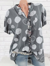 Load image into Gallery viewer, women blouses large size shirt ladies shirt fashion shirt casual wave point short-sleeved shirt women
