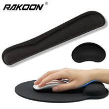 Load image into Gallery viewer, RAKOON Wrist Rest Mouse Pad Memory Foam Superfine Fibre Wrist Rest Pad Ergonomic Mousepad for Typist Office Gaming PC Laptop
