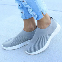 Load image into Gallery viewer, Women Shoes Knitting Sock Sneakers Women Spring Summer Slip On Flat Shoes Women Plus Size Loafers Flats Walking krasovki Famela
