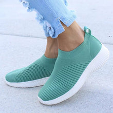 Load image into Gallery viewer, Women Shoes Knitting Sock Sneakers Women Spring Summer Slip On Flat Shoes Women Plus Size Loafers Flats Walking krasovki Famela
