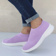 Load image into Gallery viewer, Women Shoes Knitting Sock Sneakers Women Spring Summer Slip On Flat Shoes Women Plus Size Loafers Flats Walking krasovki Famela
