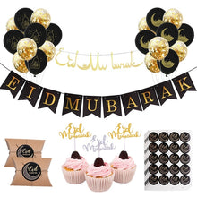 Load image into Gallery viewer, Eid Mubarak Banner Balloons Ramadan Kareem Decoration Ramadan Mubarak Muslim Islamic Festival Party DIY Decorations
