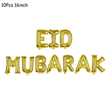 Load image into Gallery viewer, Eid Mubarak Banner Balloons Ramadan Kareem Decoration Ramadan Mubarak Muslim Islamic Festival Party DIY Decorations
