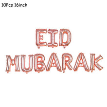 Load image into Gallery viewer, Eid Mubarak Banner Balloons Ramadan Kareem Decoration Ramadan Mubarak Muslim Islamic Festival Party DIY Decorations
