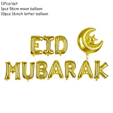 Load image into Gallery viewer, Eid Mubarak Banner Balloons Ramadan Kareem Decoration Ramadan Mubarak Muslim Islamic Festival Party DIY Decorations
