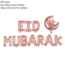 Load image into Gallery viewer, Eid Mubarak Banner Balloons Ramadan Kareem Decoration Ramadan Mubarak Muslim Islamic Festival Party DIY Decorations
