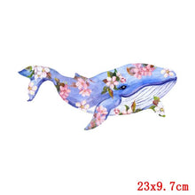 Load image into Gallery viewer, Prajna Animals Heat Transfer Vinyl Whale Patch Iron On Transfer For Clothing Animal Flower Stripes Thermal Stickers On Clothes
