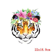 Load image into Gallery viewer, Prajna Animals Heat Transfer Vinyl Whale Patch Iron On Transfer For Clothing Animal Flower Stripes Thermal Stickers On Clothes
