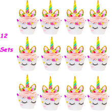 Load image into Gallery viewer, Unicorn Party 3-tier Cup Cake Stand Paper Plates Cups Balloon Birthday Party Decoration Kids Unicornio Party Girls Baby Shower
