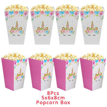 Load image into Gallery viewer, Unicorn Party 3-tier Cup Cake Stand Paper Plates Cups Balloon Birthday Party Decoration Kids Unicornio Party Girls Baby Shower
