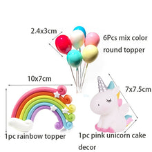 Load image into Gallery viewer, Unicorn Party 3-tier Cup Cake Stand Paper Plates Cups Balloon Birthday Party Decoration Kids Unicornio Party Girls Baby Shower
