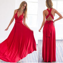 Load image into Gallery viewer, Sexy Women Multiway Wrap Convertible Boho Maxi Club Red Dress Bandage Long Dress Party Bridesmaids Infinity Robe Longue Femme
