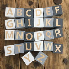 Load image into Gallery viewer, Nordic Style Wooden Alphabet Letters Baby Name Blocks For Nursery Bedroom Photo Shoot Decor Newborn Keepsake Gift White Pink
