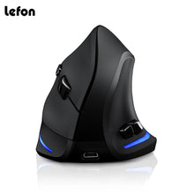 Load image into Gallery viewer, Lefon Rechargeable Wireless Mouse Gamer Ergonomic Optical 2.4G 1000/1600/2400 DPI USB Vertical Mice For PC Gaming
