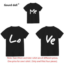 Load image into Gallery viewer, family matching clothes mother father daughter son kids baby T-shirt Parent-child Red Letter Print T-shirt Short Sleeve Tops
