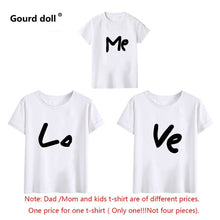 Load image into Gallery viewer, family matching clothes mother father daughter son kids baby T-shirt Parent-child Red Letter Print T-shirt Short Sleeve Tops
