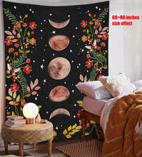 Load image into Gallery viewer, Psychedelic Moon Starry Tapestry Flower Wall Hanging Room Sky Carpet Dorm Tapestries Art Home Decoration Accessories
