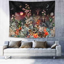 Load image into Gallery viewer, Psychedelic Moon Starry Tapestry Flower Wall Hanging Room Sky Carpet Dorm Tapestries Art Home Decoration Accessories
