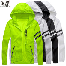 Load image into Gallery viewer, Men`s windbreaker summer Sun protection jacket outwear sports Cycling Thin  hooded coats men jaqueta masculina Brand clothing
