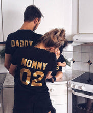 Load image into Gallery viewer, Family Matching Clothes  Family Look Cotton T-shirt DADDY MOMMY KID BABY Funny Letter Print Number Tops Tees Summer
