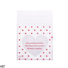 Load image into Gallery viewer, 50/100pcs Heart Clear Candy Bag Transparent Plastic Bag Cookie OPP Bag For Wedding Birthday Party Deco DIY Gift Packaging Pouch
