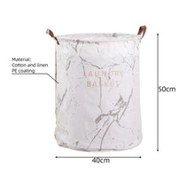 Load image into Gallery viewer, Canvas Waterproof Laundry Organizer Basket Large Capacity Laundry Hamper Dirty Clothes Storage Bag Toy Home Storage Bin 1pc
