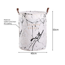 Load image into Gallery viewer, Canvas Waterproof Laundry Organizer Basket Large Capacity Laundry Hamper Dirty Clothes Storage Bag Toy Home Storage Bin 1pc
