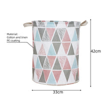 Load image into Gallery viewer, Canvas Waterproof Laundry Organizer Basket Large Capacity Laundry Hamper Dirty Clothes Storage Bag Toy Home Storage Bin 1pc
