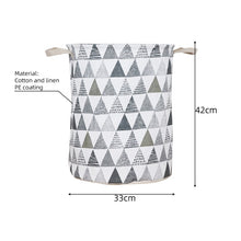 Load image into Gallery viewer, Canvas Waterproof Laundry Organizer Basket Large Capacity Laundry Hamper Dirty Clothes Storage Bag Toy Home Storage Bin 1pc
