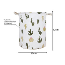 Load image into Gallery viewer, Canvas Waterproof Laundry Organizer Basket Large Capacity Laundry Hamper Dirty Clothes Storage Bag Toy Home Storage Bin 1pc
