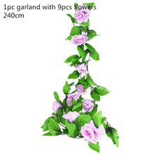 Load image into Gallery viewer, Green Eucalyptus Leaves Garland Wisteria Artificial Flowers Rattan Fake Plant Silk Leaf Vines For Wedding Birthday Party Decor
