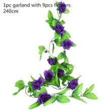 Load image into Gallery viewer, Green Eucalyptus Leaves Garland Wisteria Artificial Flowers Rattan Fake Plant Silk Leaf Vines For Wedding Birthday Party Decor
