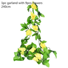 Load image into Gallery viewer, Green Eucalyptus Leaves Garland Wisteria Artificial Flowers Rattan Fake Plant Silk Leaf Vines For Wedding Birthday Party Decor
