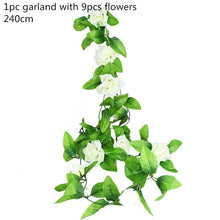 Load image into Gallery viewer, Green Eucalyptus Leaves Garland Wisteria Artificial Flowers Rattan Fake Plant Silk Leaf Vines For Wedding Birthday Party Decor
