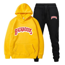 Load image into Gallery viewer, fashion brand Backwoods Men&#39;s Set Fleece Hoodie Pant Thick Warm Tracksuit Sportswear Hooded Track Suits Male Sweatsuit Tracksuit
